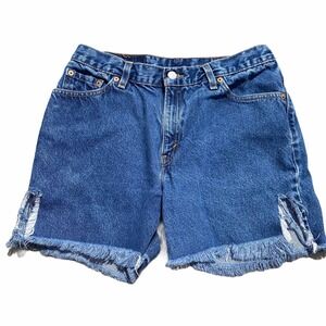 Levis 517 Bootcut Cutoff Jean Shorts 13 Jr. M Distressed Mid Rise